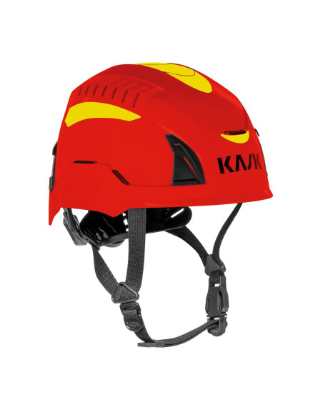 Casco de bomberos forestales y rescate KASK Quantum Cabrio, color rojo/amarillo