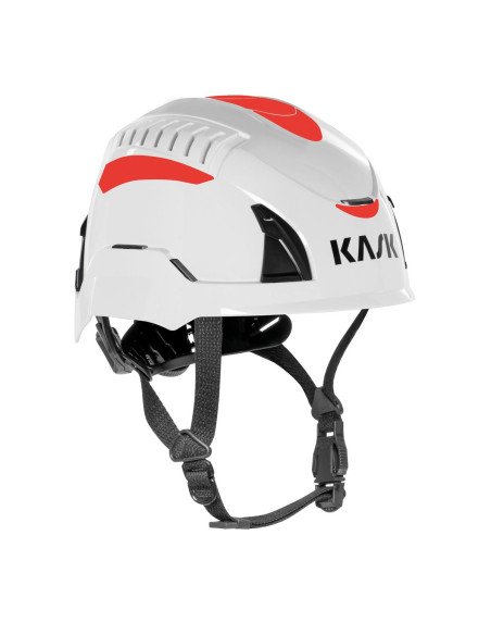 Casco de bomberos forestales y rescate KASK Quantum Cabrio, color blanco/rojo